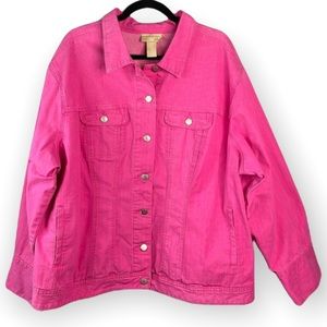 fuchsia jean jacket